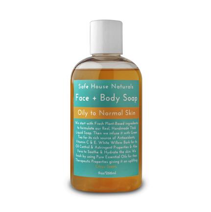 Safe House Naturals Refresh Face and Body Wash anti aging Vegan Green Tea