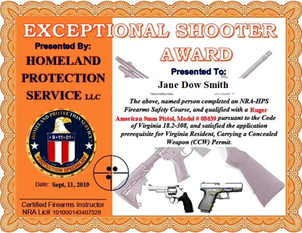 HPS Offers Firearms CCW Classes for Utah, Virginia and Florida