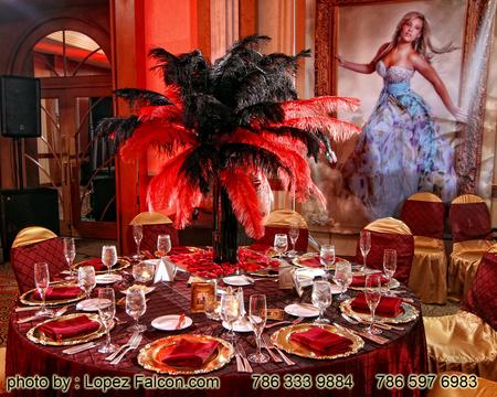 Moulin Rouge Quinceanera centerpieces Decoration Stage