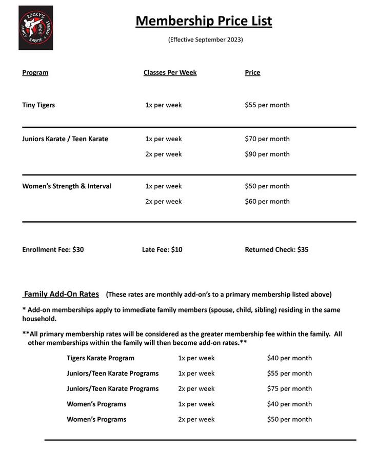 Membership Rates