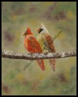 Theresa K Divin Cardinals painting