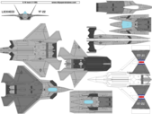 free paper airplane template of Lockheed YF-22