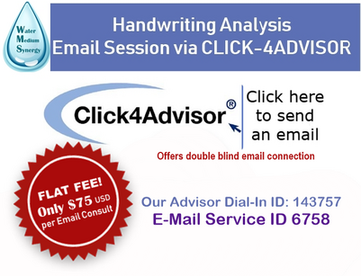 Water Medium Synergy - Handwriting Analysis Email Sessions Linked to Click-4Advisor Email Portal