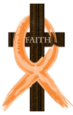 Orange Painted Ribbon Leukemia Designs