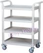 4 tier shelving medical carts, 4-tier hospital trolley manufacturer Taiwan