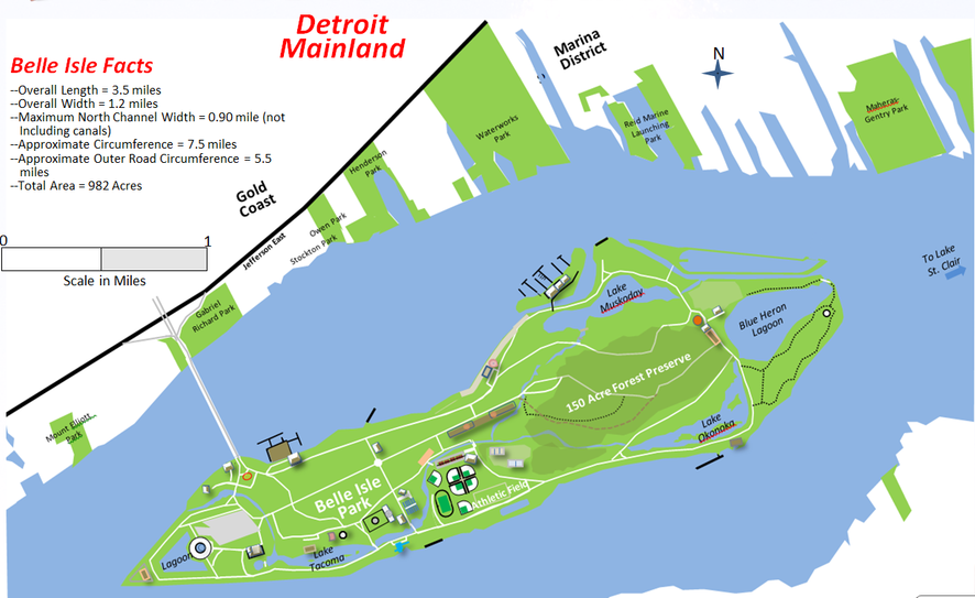 Map: Visioning a Better Future for Detroit's Belle Isle