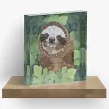 sloth acrylic block
