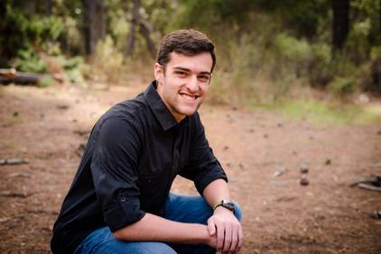 senior portrait forest background Pacific Grove Monterey Bay photographer