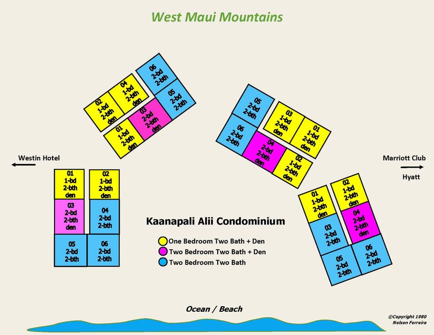 Kaanapali Alii Resort Map Building Layout