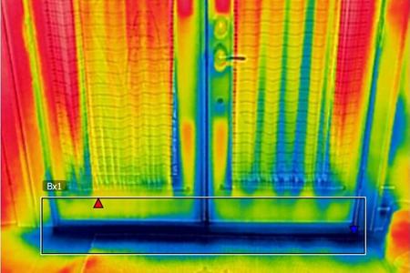 Thermal image of rodent entry