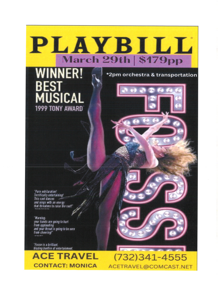 Fosse Broadway Advertising Flyer Pamphlet 1999 Tony Award Winner