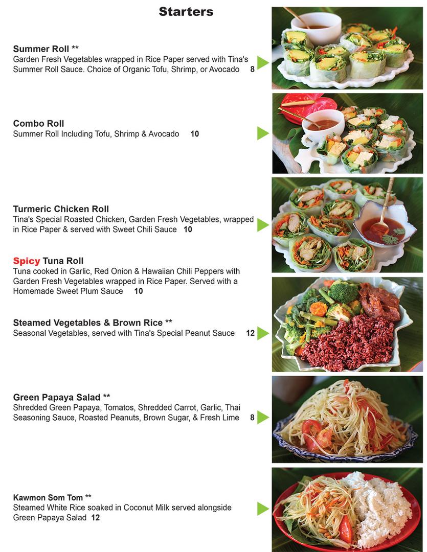 Examples Of Starters In A Menu