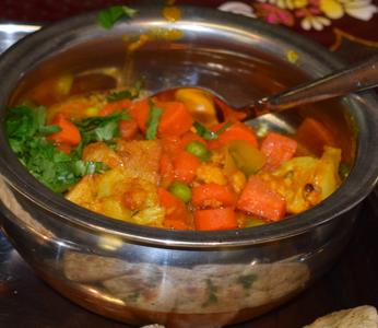 Indian Village Eatery Vancouver Mixed Vegitables Sabji