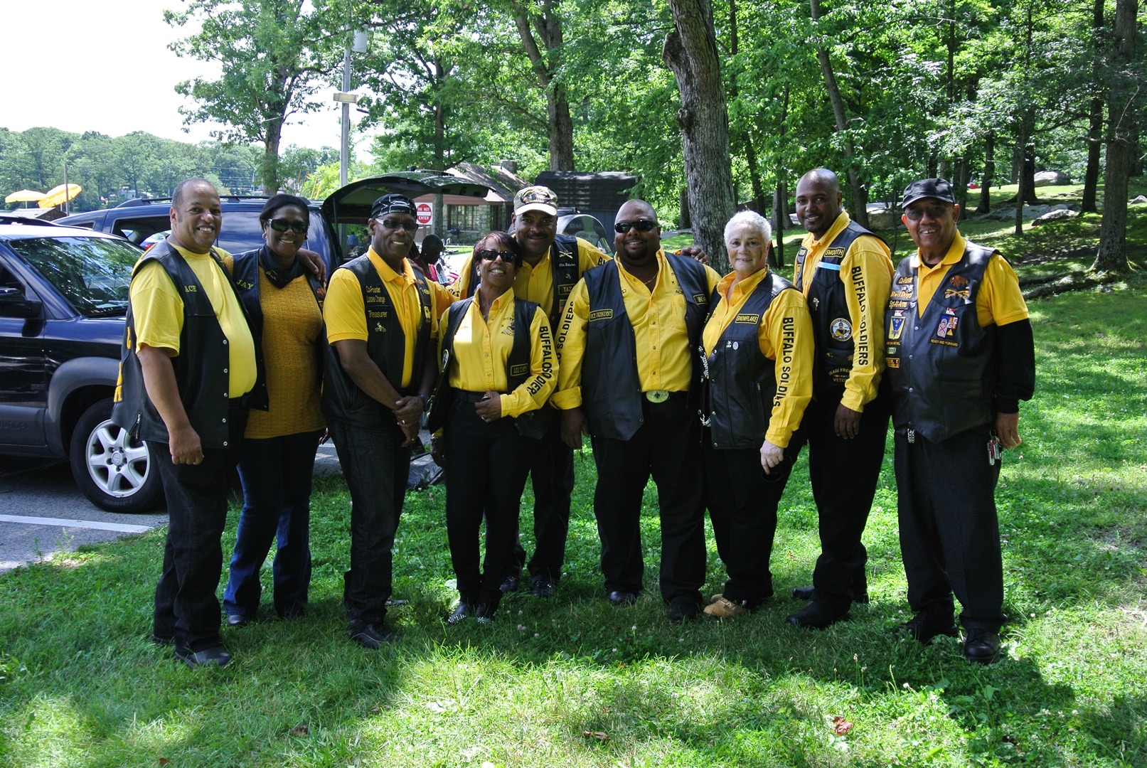 Buffalo Soldiers bikers line Broadway for unity, justice