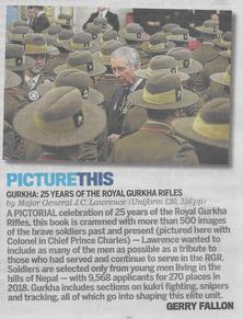 Review of 'Gurkha: 25 Years of The Royal Gurkha Rifles' in the Daily Mail on 11 October 2019
