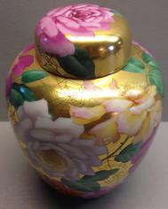 Original Design by Irene Graham Variety of Roses on Ginger Jar