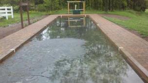 Flooded Bocce court