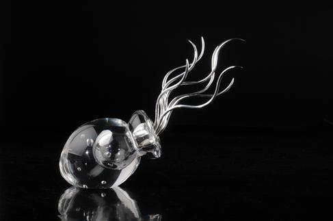 Hand blown glass and sterling silver by Kevin O'Dwyer and Andy Shea.