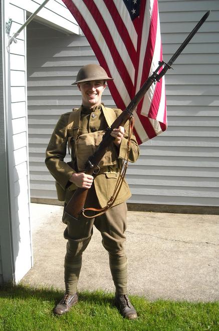 WW1 US Army Doughboy in full combat order