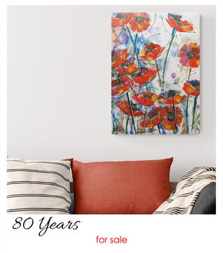 #80 years #d day #poppy painting #poppy