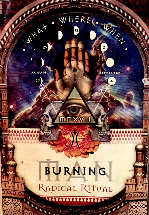 Burning Man radical ritual, man burned, 2017 Playa Black Rock City, Epic Burn, Art Cars, Decommodification, Community, art installations jOnezi