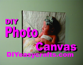 Easy DIY Mod Podge Photo Canvas Transfer. www.DIYeasycrafts.com