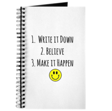 Journals, Writing, Write it down, Personalized journals, Empowering, Things to Do, To Do List,Organized, Get organized, MiaMoon Designs, Make it Happen