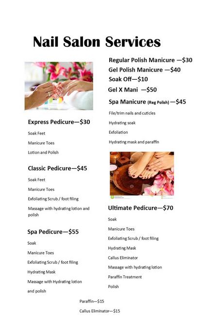 pedicures and manicures price