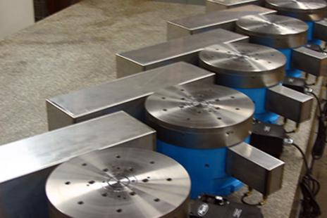 A series of heavy duty rotary grinding tables ready for ceramics, quartz and silicon parts producer
