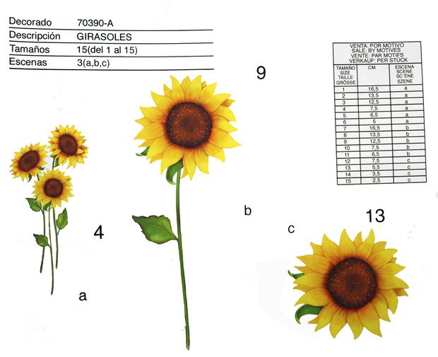 Calcas cerámicas de girasoles by Calcodecal