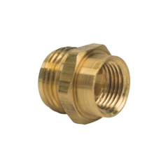 3/4" Female Garden Hose GHT Thread Brass End Cap with Washer, Octagonal Design