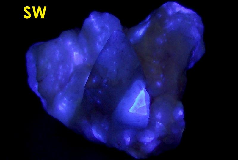 fluorescent phosphorescent Terlingua CALCITE, Terlingua, Terlingua Mining District, Brewster County, Texas, USA - ex Richard Eisenman "Highland Rocks" - for sale