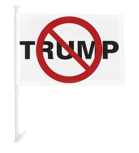 two sided anti donald trump car flag