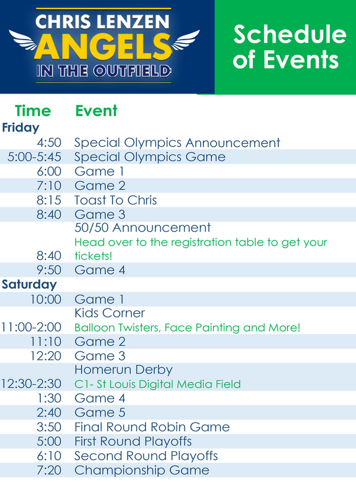 Schedule of Events