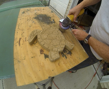How to make concrete Sea Turtle stepping stones