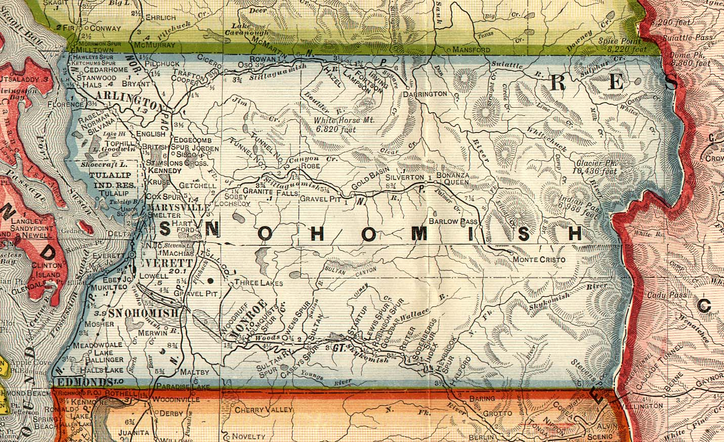 snohomish county map washington maps towns 1909 ghost wa state mines areas service seattle counties ghosttownsofwashington usgenweb town