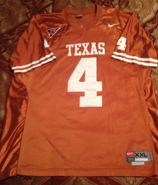 #4 Texas Longhorns Ncaa Football Orange Throwback Jersey 