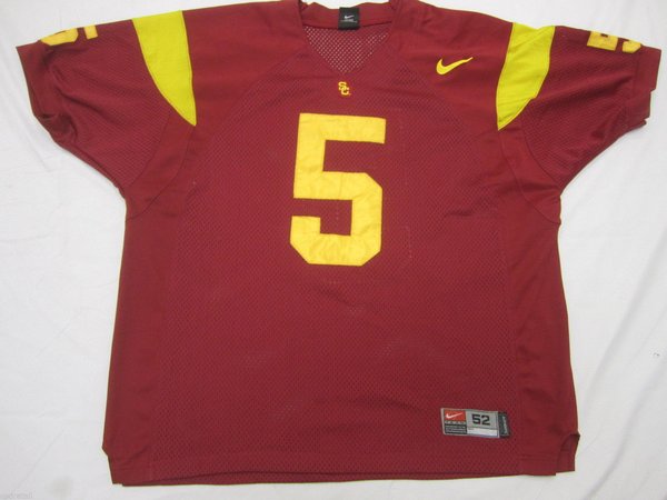 #5 REGGIE BUSH USC Trojans NCAA RB Red Throwback Jersey | Lone Star Throwbacks