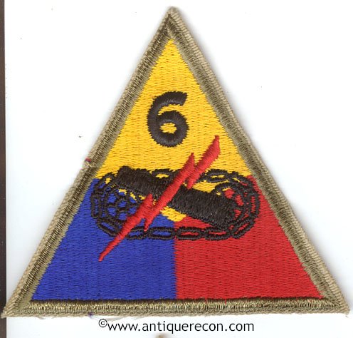 6th armored division patch army