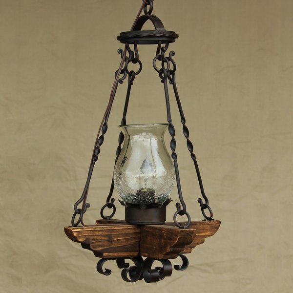 25101 Spanish Revival Wood Pendant Light Spanish Revival Lighting