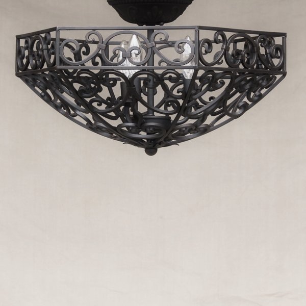 65054 Spanish Style Semi Flush ceiling fixture. Spanish Revival Lighting