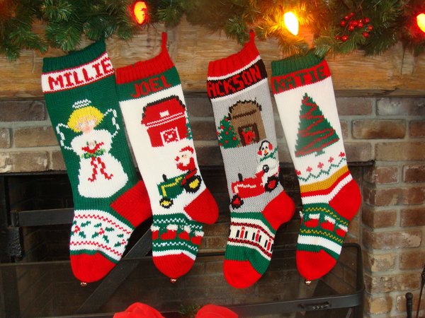 Hand Knit Christmas Stockings Mama Jeans Christmas Stockings