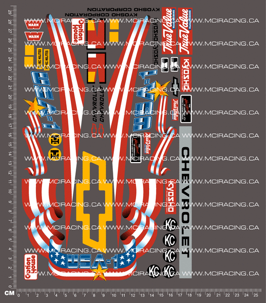 Th Kyosho Monster Truck Usa Decals Mci Racing