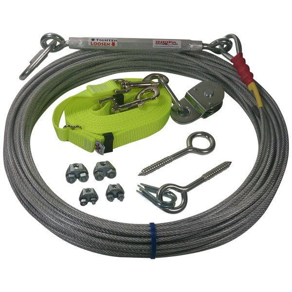 Freedom Aerial Dog Run™ Adjustable Nylon Lead Screamin' Yellow