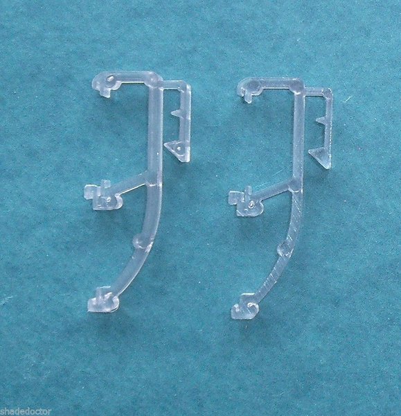 One Pair Double Slat Clear Valance Retainer Clips For Wood Or Mini