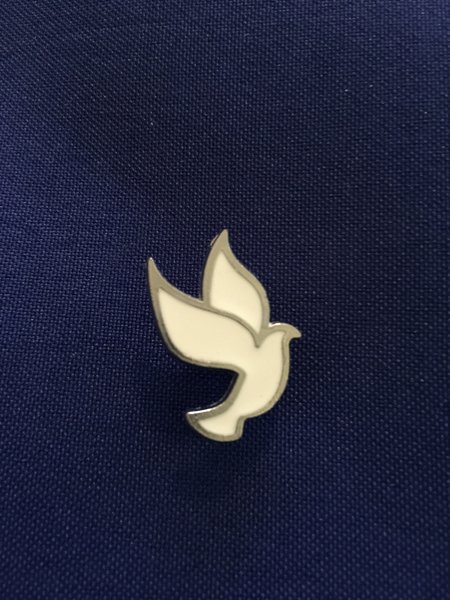 Small White Dove Lapel Pin Accents By Allen