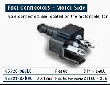 Suzuki Outboard Parts, Fuel Connector (65720-986L0) | Hustler Sport