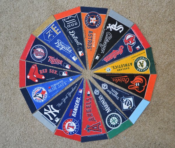 Complete Set (30) MLB Baseball Felt Mini Pennants (free shipping) MLB