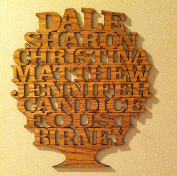 1/2" Unique Family Tree Wall Hanging