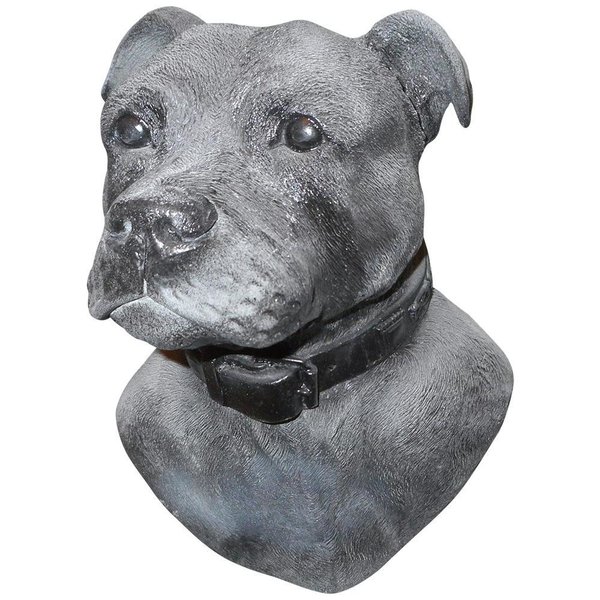 white staffordshire bull terrier statue